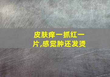 皮肤痒一抓红一片,感觉肿还发烫