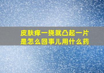 皮肤痒一挠就凸起一片是怎么回事儿用什么药