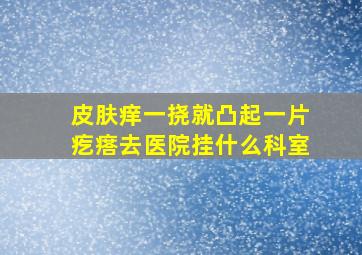 皮肤痒一挠就凸起一片疙瘩去医院挂什么科室