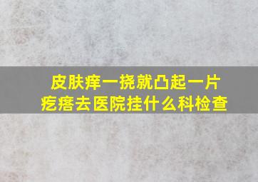 皮肤痒一挠就凸起一片疙瘩去医院挂什么科检查