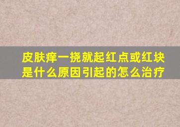 皮肤痒一挠就起红点或红块是什么原因引起的怎么治疗