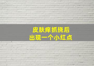 皮肤痒抓挠后出现一个小红点