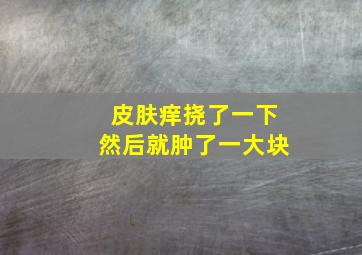 皮肤痒挠了一下然后就肿了一大块