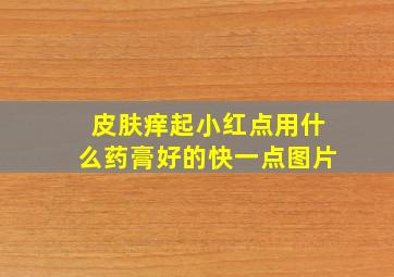 皮肤痒起小红点用什么药膏好的快一点图片