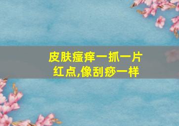 皮肤瘙痒一抓一片红点,像刮痧一样