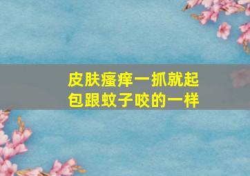 皮肤瘙痒一抓就起包跟蚊子咬的一样