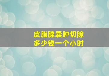 皮脂腺囊肿切除多少钱一个小时