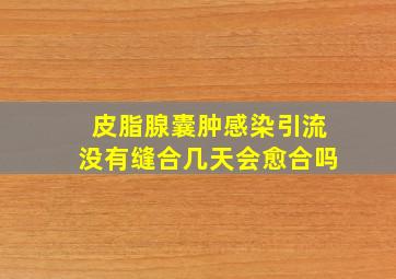 皮脂腺囊肿感染引流没有缝合几天会愈合吗