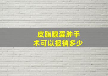 皮脂腺囊肿手术可以报销多少