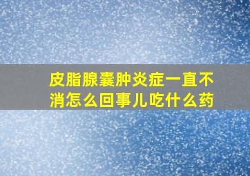 皮脂腺囊肿炎症一直不消怎么回事儿吃什么药