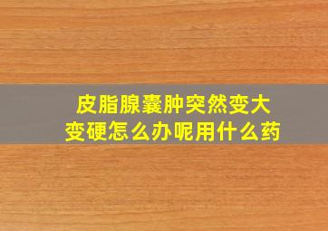 皮脂腺囊肿突然变大变硬怎么办呢用什么药