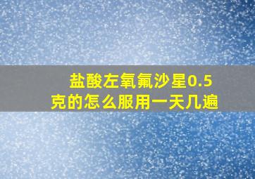 盐酸左氧氟沙星0.5克的怎么服用一天几遍