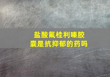 盐酸氟桂利嗪胶囊是抗抑郁的药吗