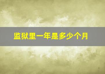 监狱里一年是多少个月