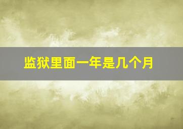 监狱里面一年是几个月