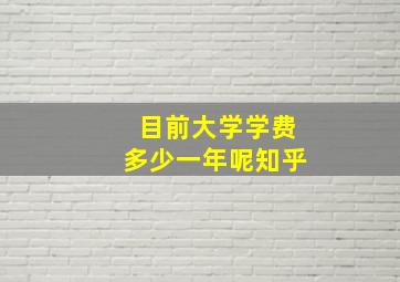 目前大学学费多少一年呢知乎