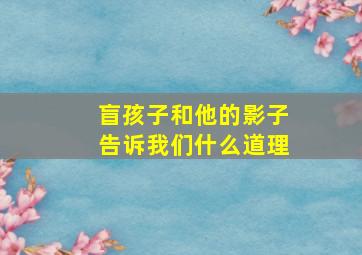 盲孩子和他的影子告诉我们什么道理