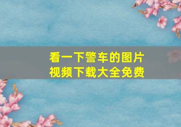 看一下警车的图片视频下载大全免费