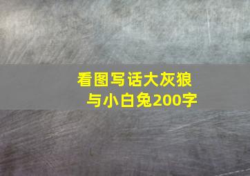 看图写话大灰狼与小白兔200字