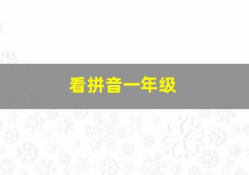 看拼音一年级