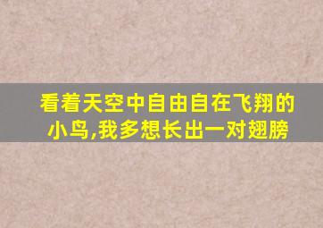 看着天空中自由自在飞翔的小鸟,我多想长出一对翅膀