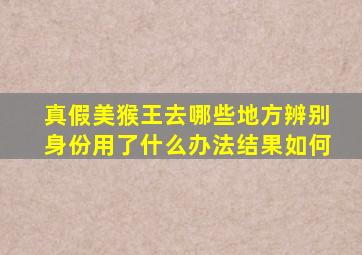 真假美猴王去哪些地方辨别身份用了什么办法结果如何