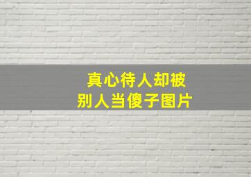 真心待人却被别人当傻子图片