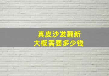 真皮沙发翻新大概需要多少钱