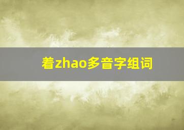 着zhao多音字组词