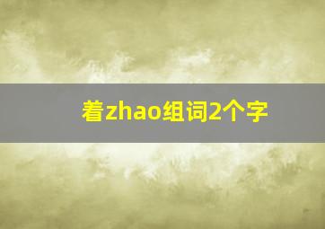 着zhao组词2个字