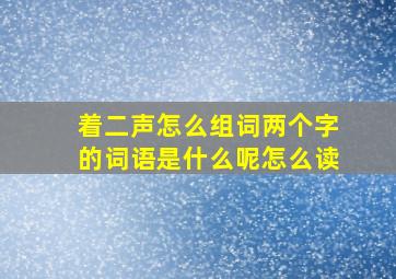 着二声怎么组词两个字的词语是什么呢怎么读