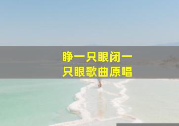 睁一只眼闭一只眼歌曲原唱