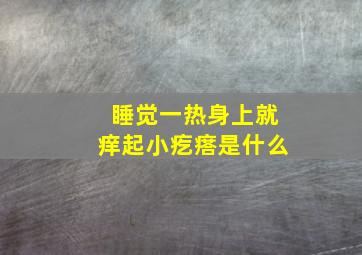 睡觉一热身上就痒起小疙瘩是什么