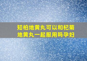 知柏地黄丸可以和杞菊地黄丸一起服用吗孕妇