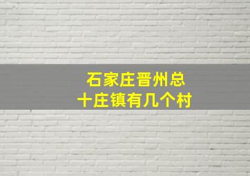 石家庄晋州总十庄镇有几个村