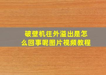 破壁机往外溢出是怎么回事呢图片视频教程