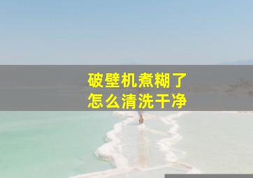 破壁机煮糊了怎么清洗干净