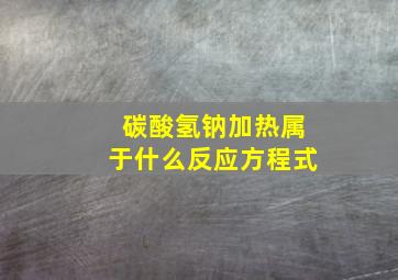 碳酸氢钠加热属于什么反应方程式