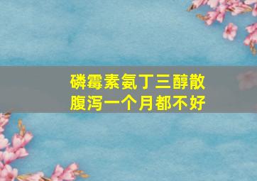 磷霉素氨丁三醇散腹泻一个月都不好