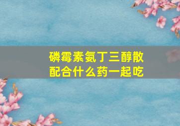 磷霉素氨丁三醇散配合什么药一起吃