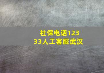 社保电话12333人工客服武汉