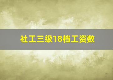 社工三级18档工资数