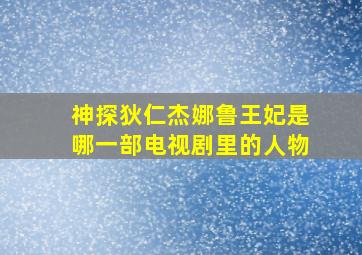 神探狄仁杰娜鲁王妃是哪一部电视剧里的人物