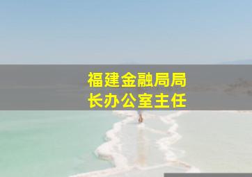 福建金融局局长办公室主任