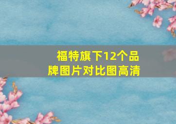 福特旗下12个品牌图片对比图高清