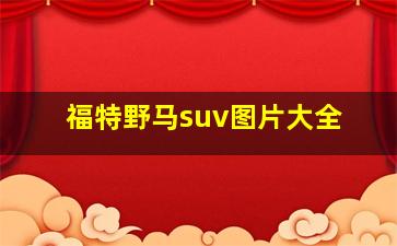 福特野马suv图片大全