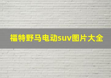 福特野马电动suv图片大全