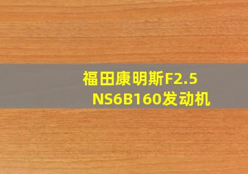 福田康明斯F2.5NS6B160发动机