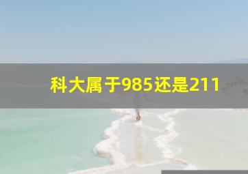 科大属于985还是211