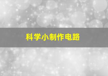 科学小制作电路